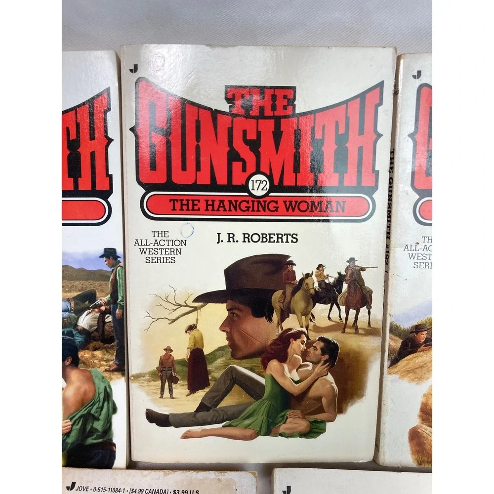 J.R. Roberts The Gunsmith Western Paperback Lot of 5 Nos 124, 129, 168 & 3 more!